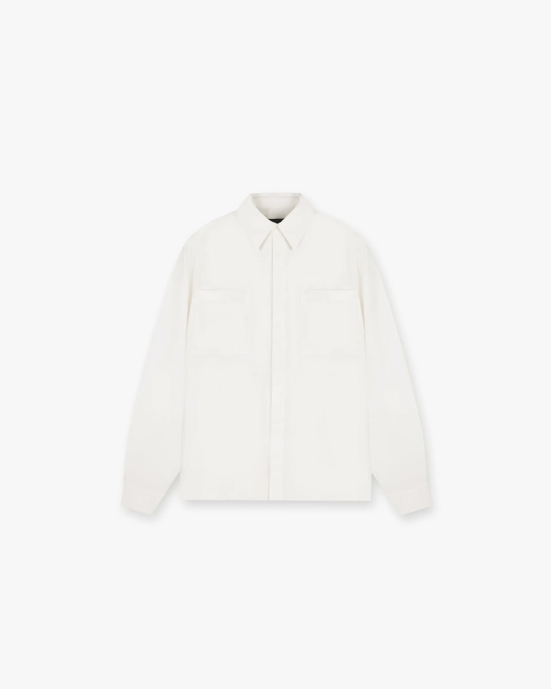 Geometric Shape Fashion Statement Initial Shirt - Flat White