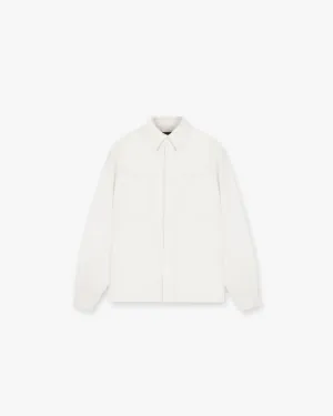 Geometric Shape Fashion Statement Initial Shirt - Flat White