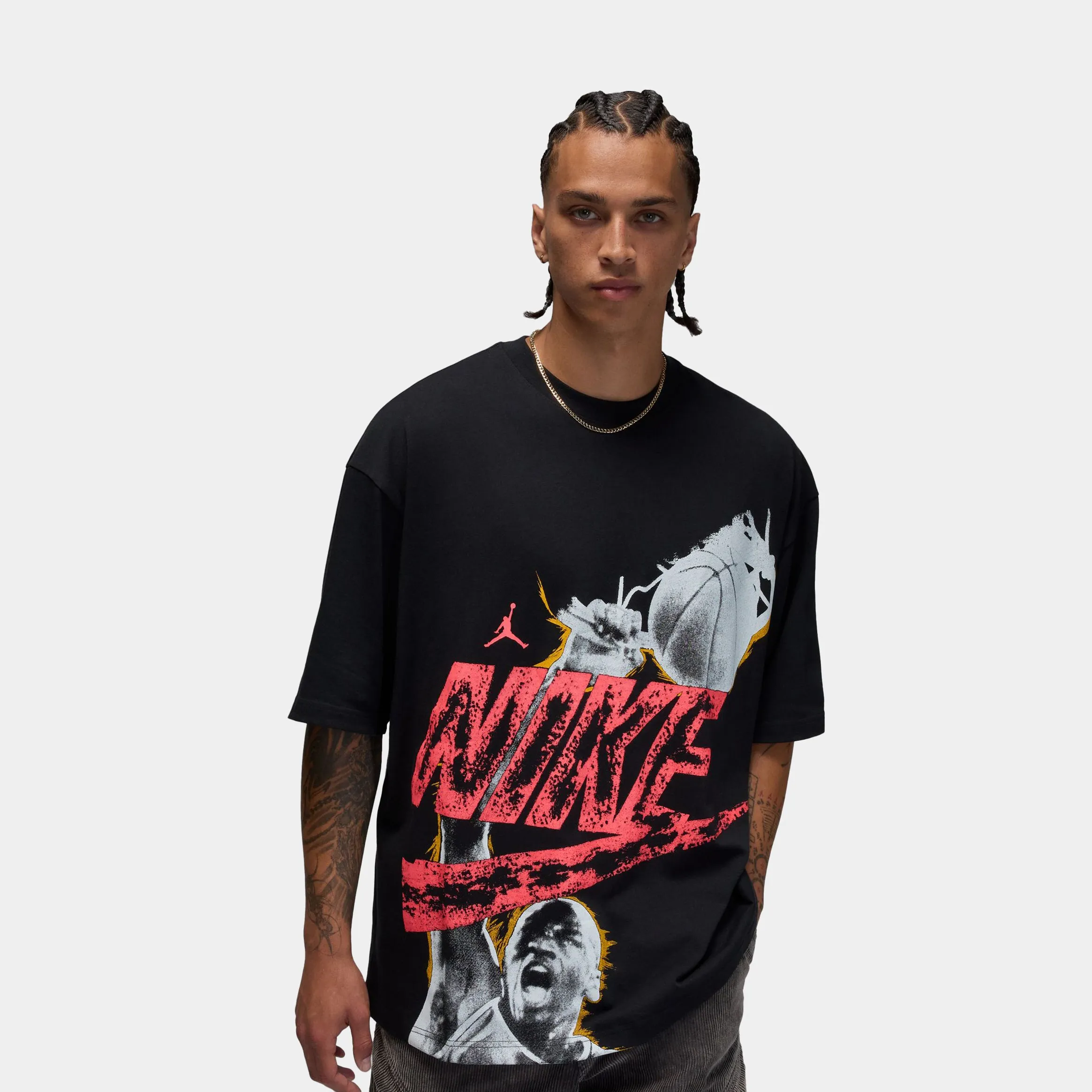 NSW Reissue Mens Short Sleeve Shirt (Black/Red) Easy-Going Style Soft and Light Wear