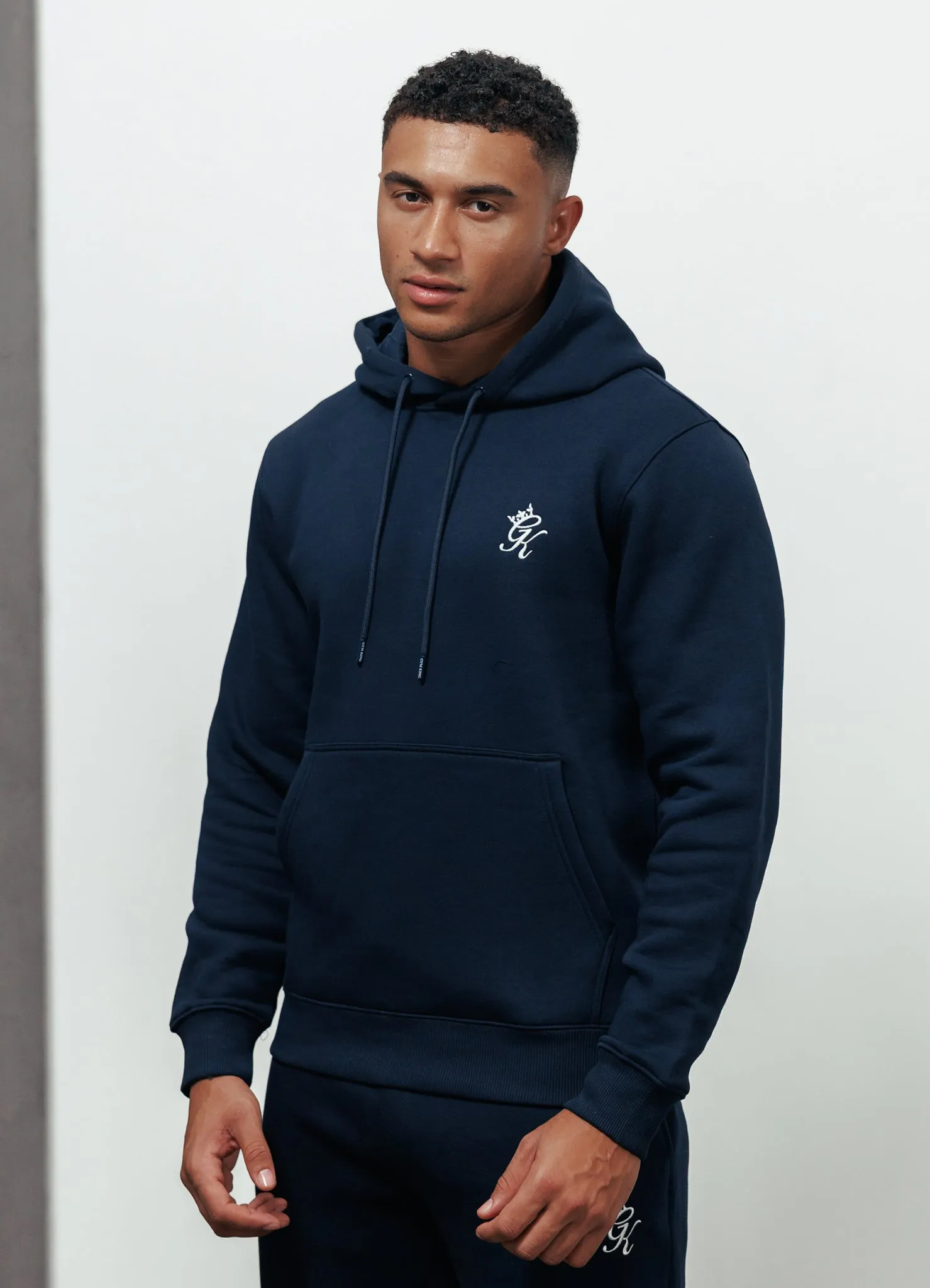 Gym King Fundamental Fleece Hood - Navy Cozy Texture