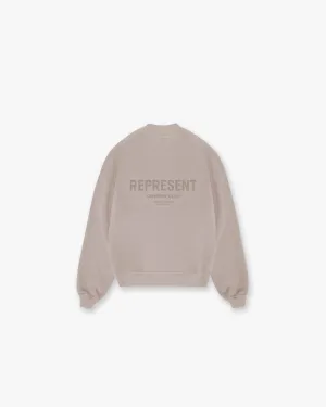 Represent Owners Club Sweater - Mushroom Comfort Piece Pockets