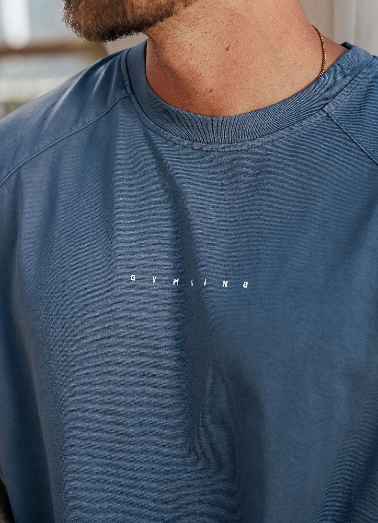 tall size Timeless Style Gym King Purpose Washed Tee - Deep Indigo