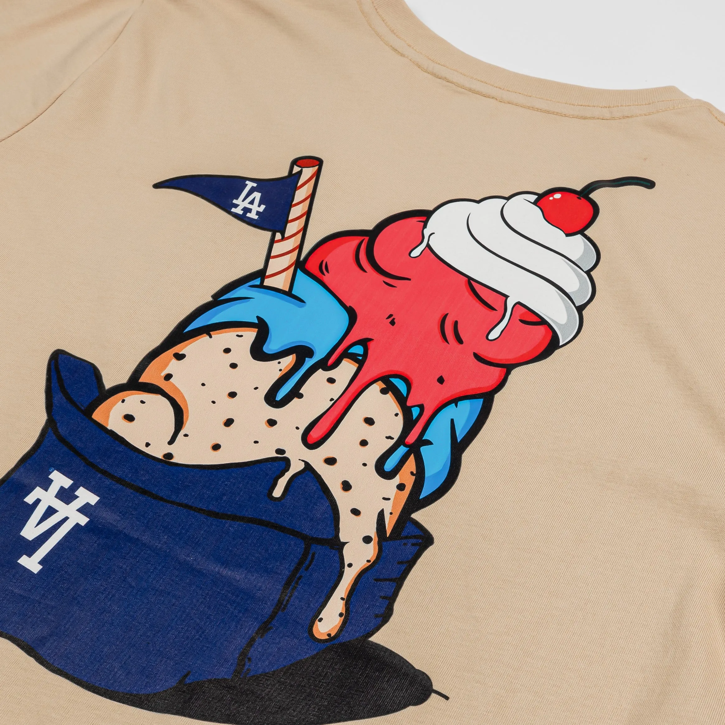 Los Angeles Dodgers Mens Short Sleeve Shirt (Brown/Multi) tall size Quick-Drying Shirt