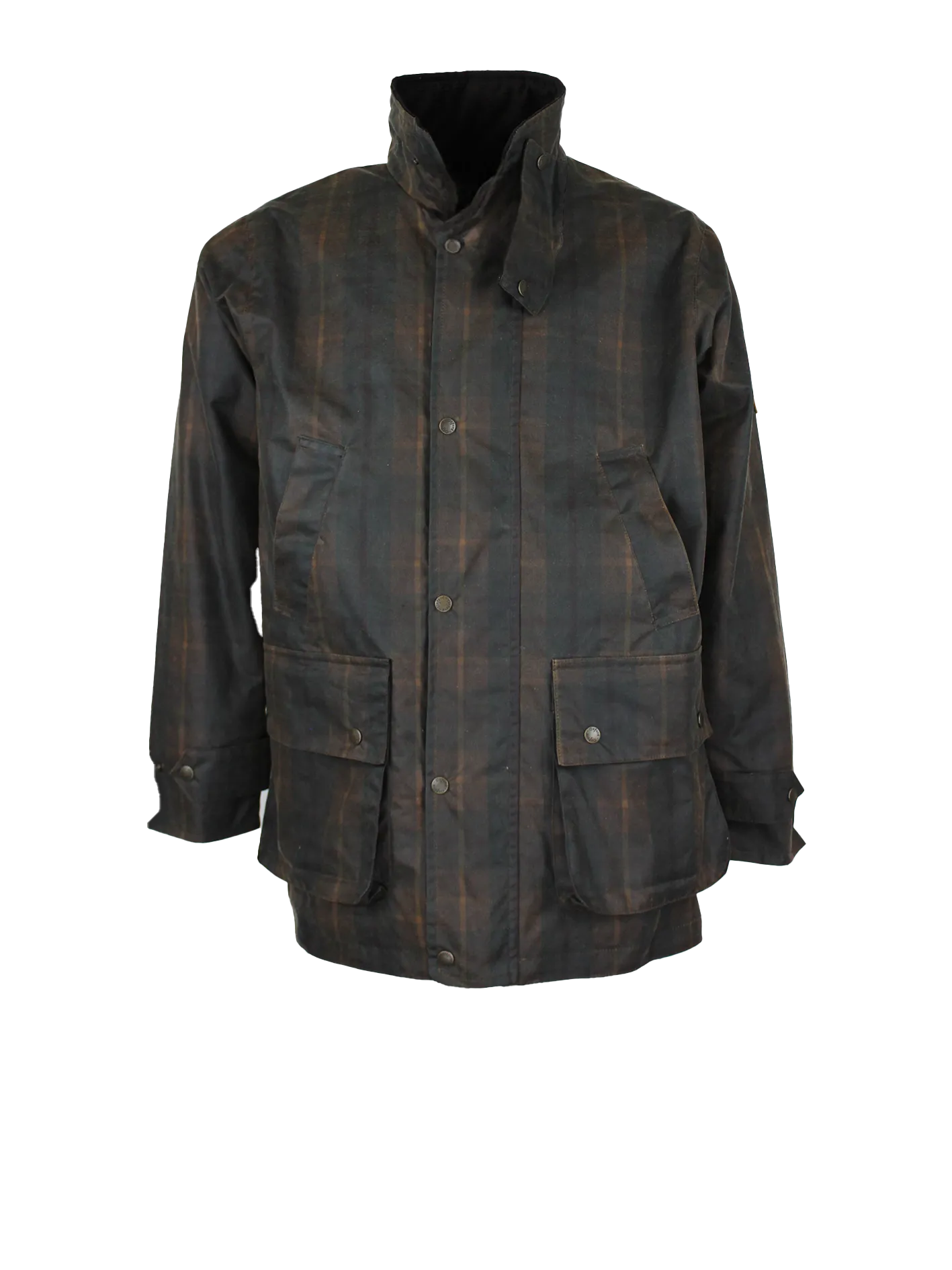 Daily Style Red Flash W41 - Men's Tartan Kingsbridge Padded Wax Coat - HONEY