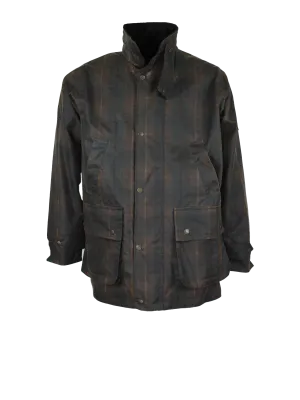 W41 - Men's Tartan Kingsbridge Padded Wax Coat - HONEY Wrinklefree