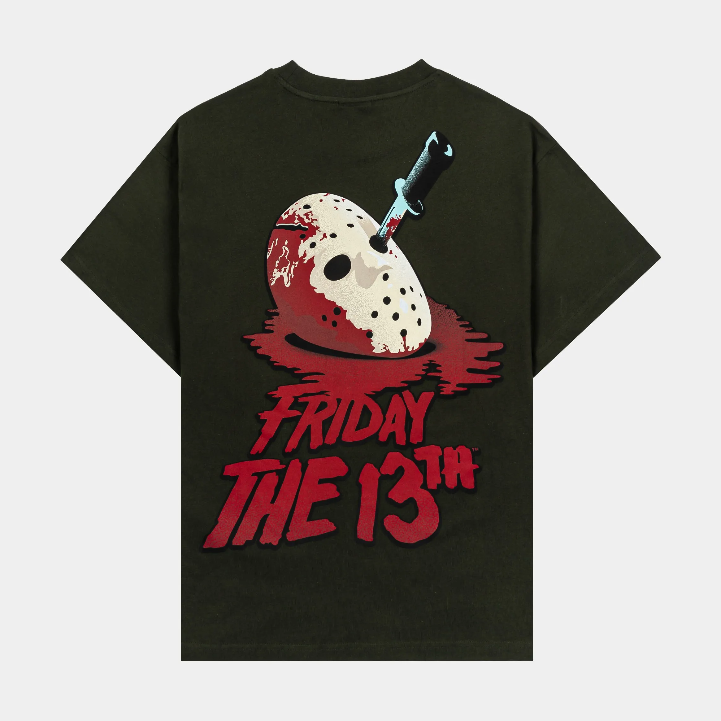 Collared UPF Rated Fabric SP x Friday The 13th Go Missing Mens Short Sleeve Shirt (Green/Red)