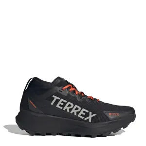 Adidas Terrex Agravic GTX Trail Running Shoe Core Black / Grey / Semi Impact Orange Padded Comfort Wellness Seekers