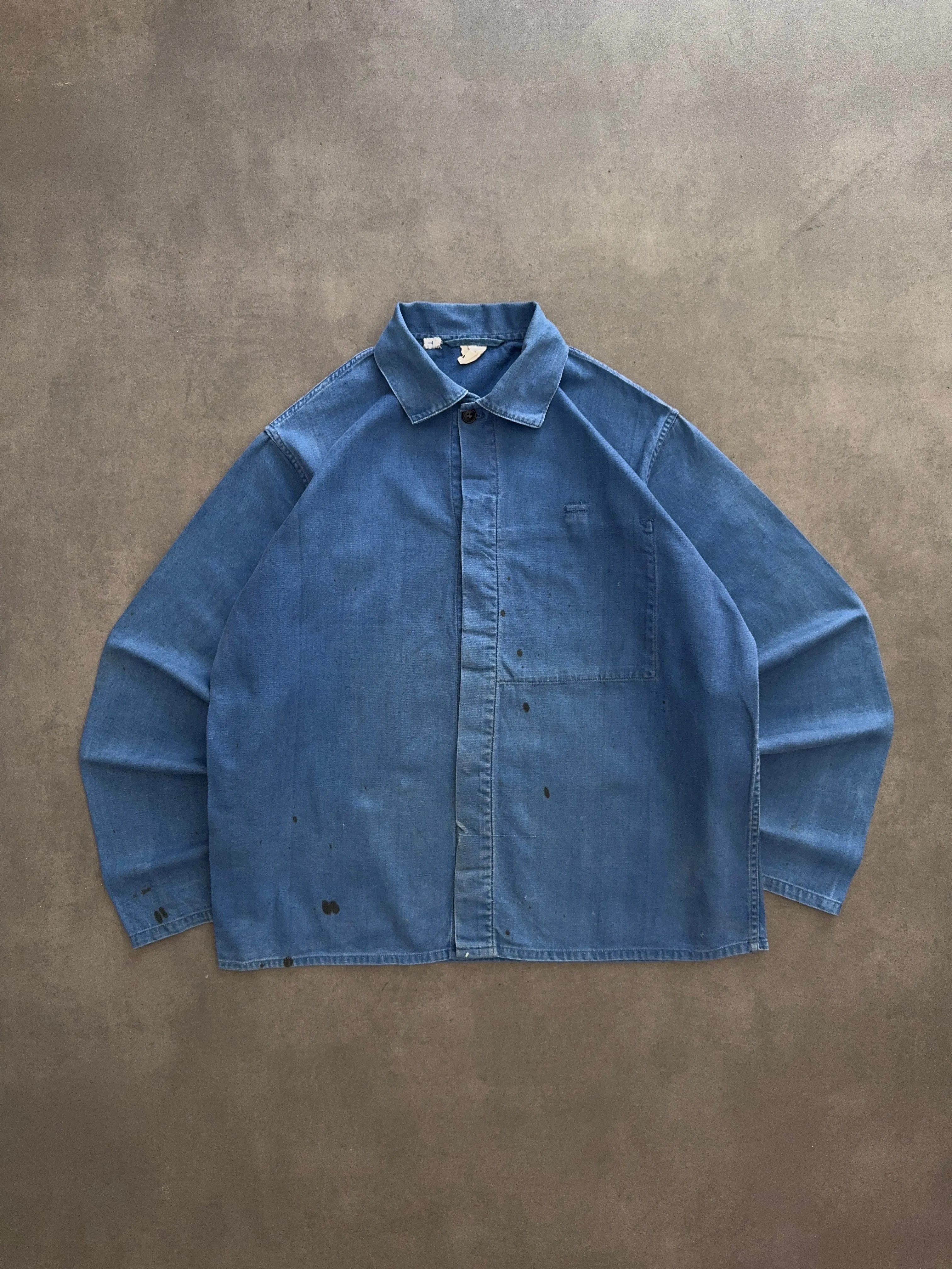 1970s French Shirt (M) Geometric Design