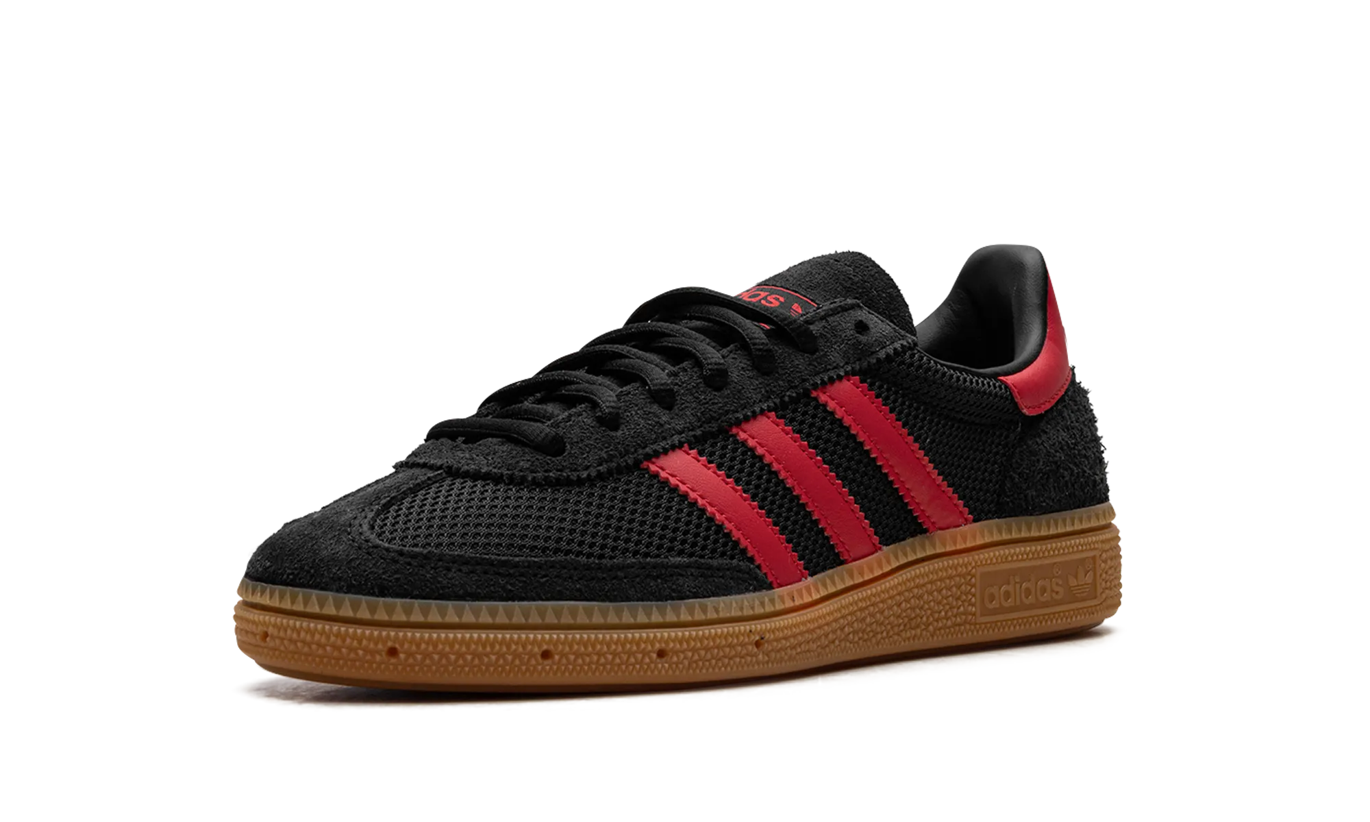 Handball Spezial "Core Black Better Scarlet Gum" PU midsole Elastic tongue