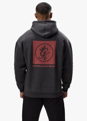 Gym King Belief Fleece Hood - Charcoal Marl product business casual suitability Sporty Fit