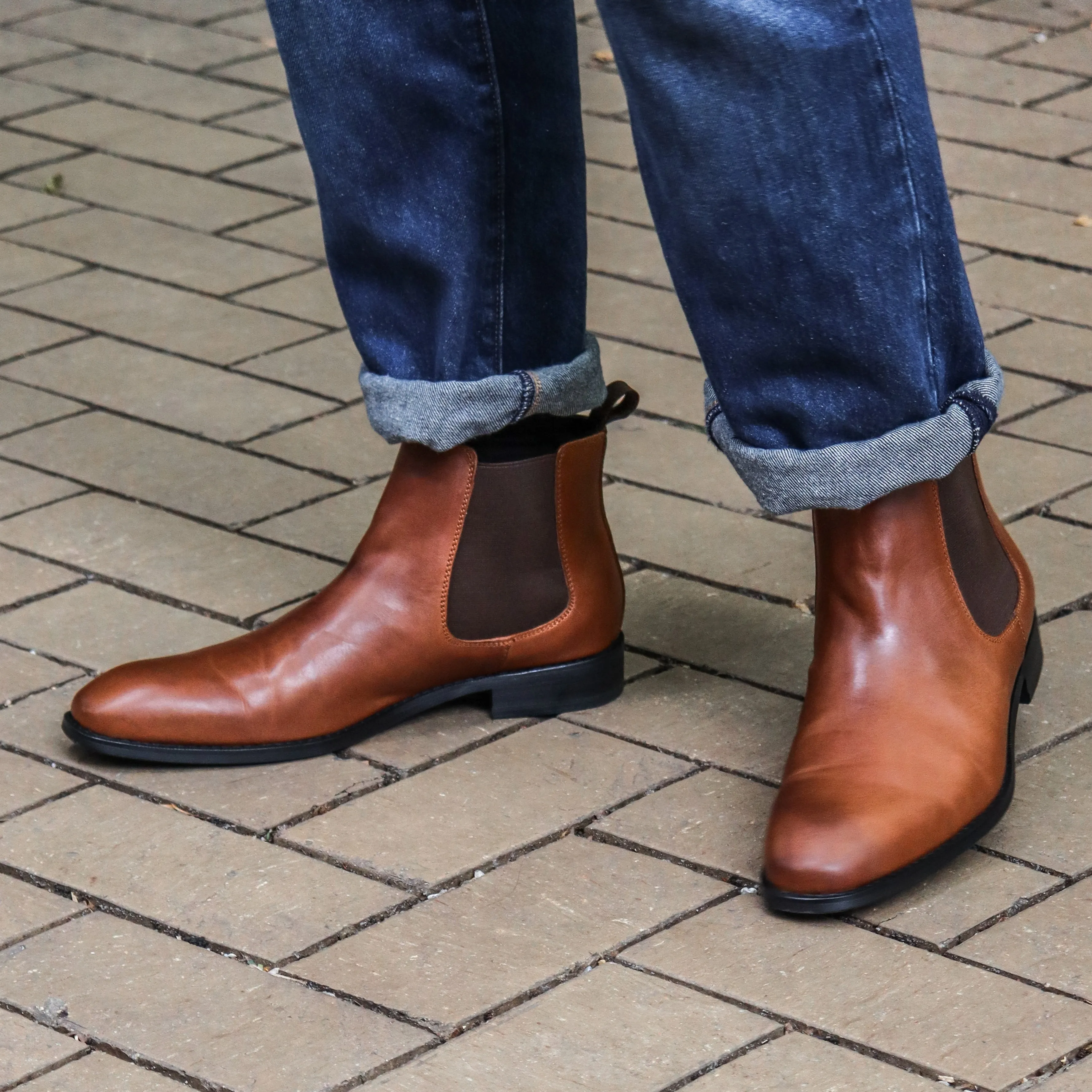 Anti Odor Work Commute Dynamic Flex Zones Dawson Chelsea Boots Tan