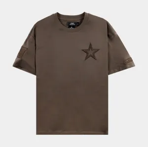 Dallas Cowboys Neutral Mens Short Sleeve Shirt (Brown) MoistureWicking Technology