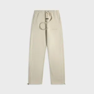 Neutral Shade Essentials Relaxed Fleece Sweatpant With Piping - Heather Stone / Cloud White