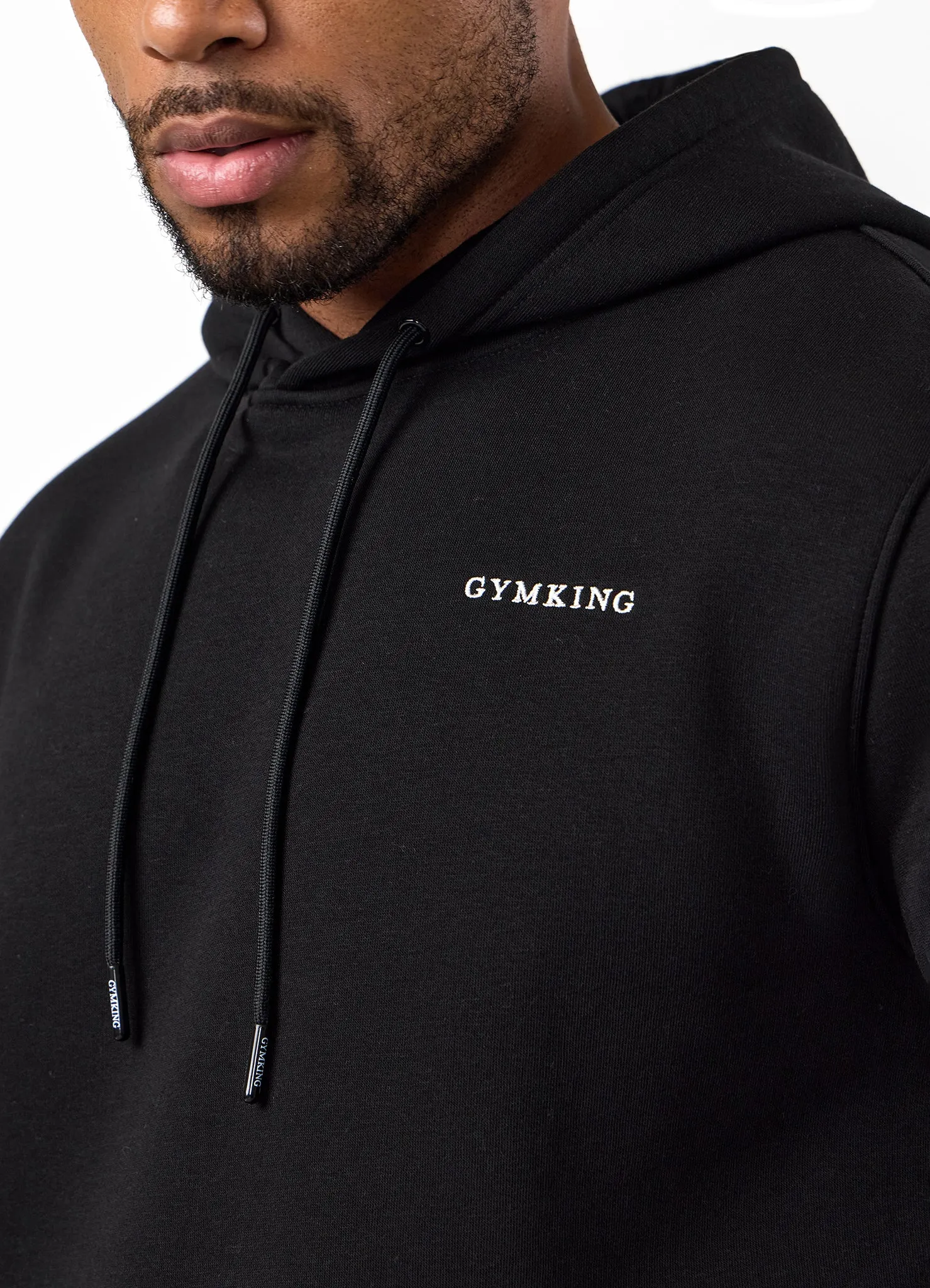 Gym King Fundamental Linear Hood - Black One-of-a-kind Performance Wear