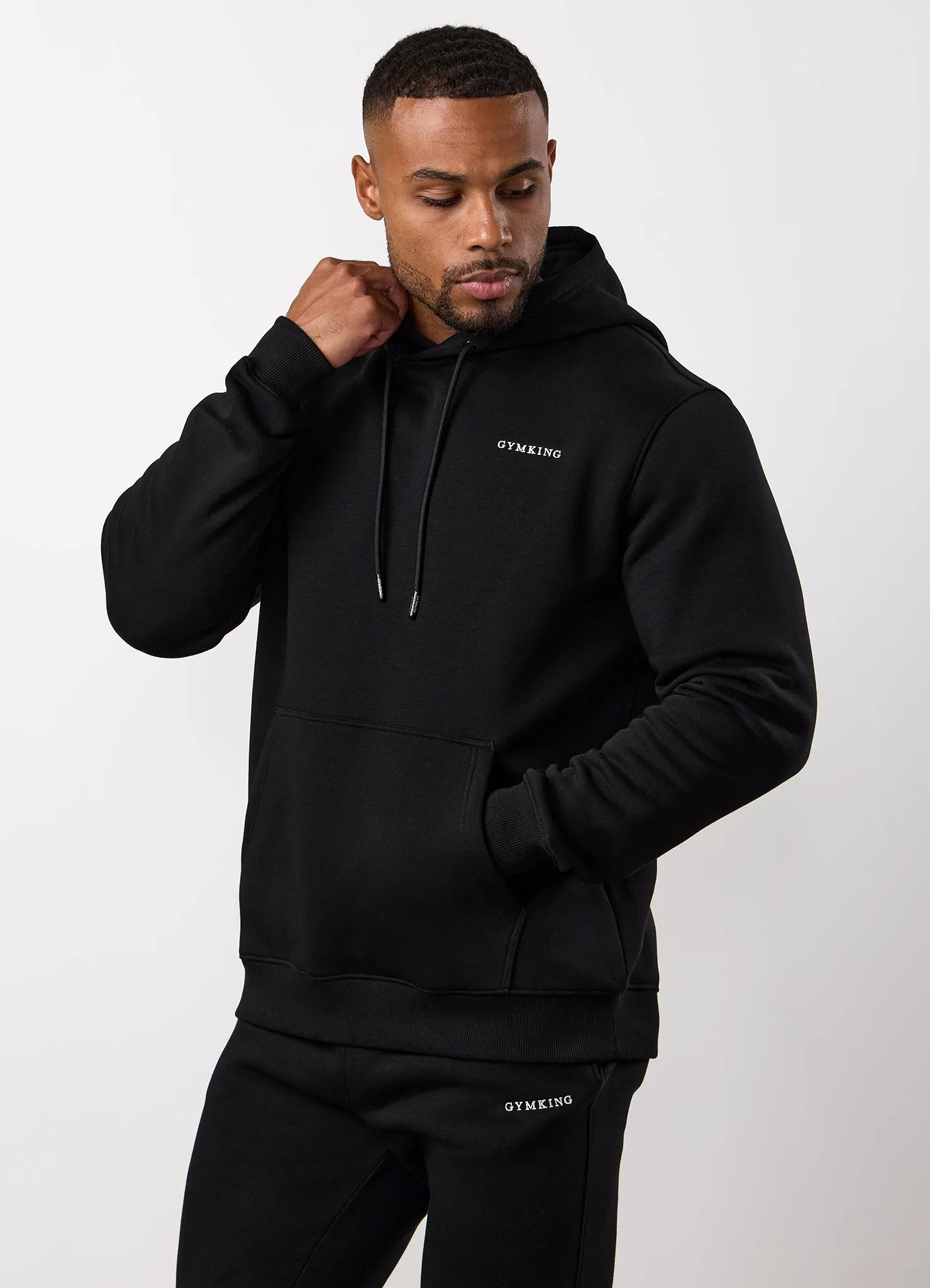 Gym King Fundamental Linear Hood - Black product gemstone luxury bead accents