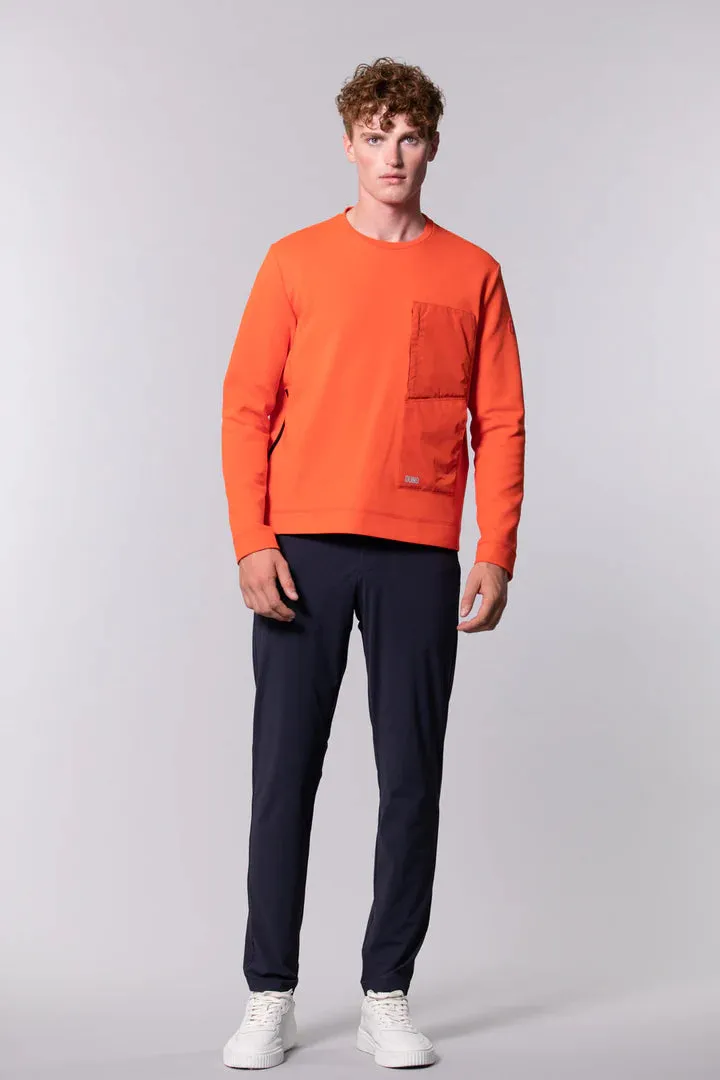 ID70136-Duno Orange Pocket Sweatshirt product metallic glamour product personalized touch