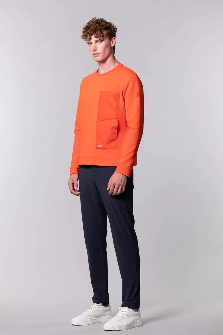 ID70136-Duno Orange Pocket Sweatshirt Product Innovation product solo self expression