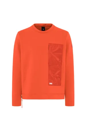 short sleeves ID70136-Duno Orange Pocket Sweatshirt