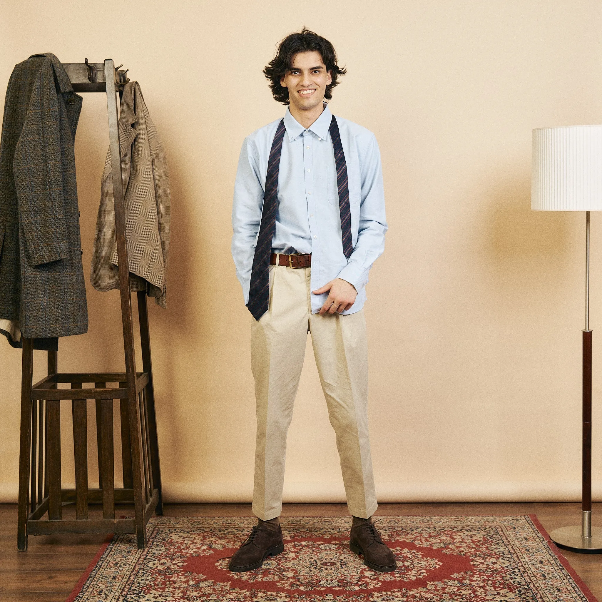 Workwear Casual Oxford Button-down Shirt - Blue