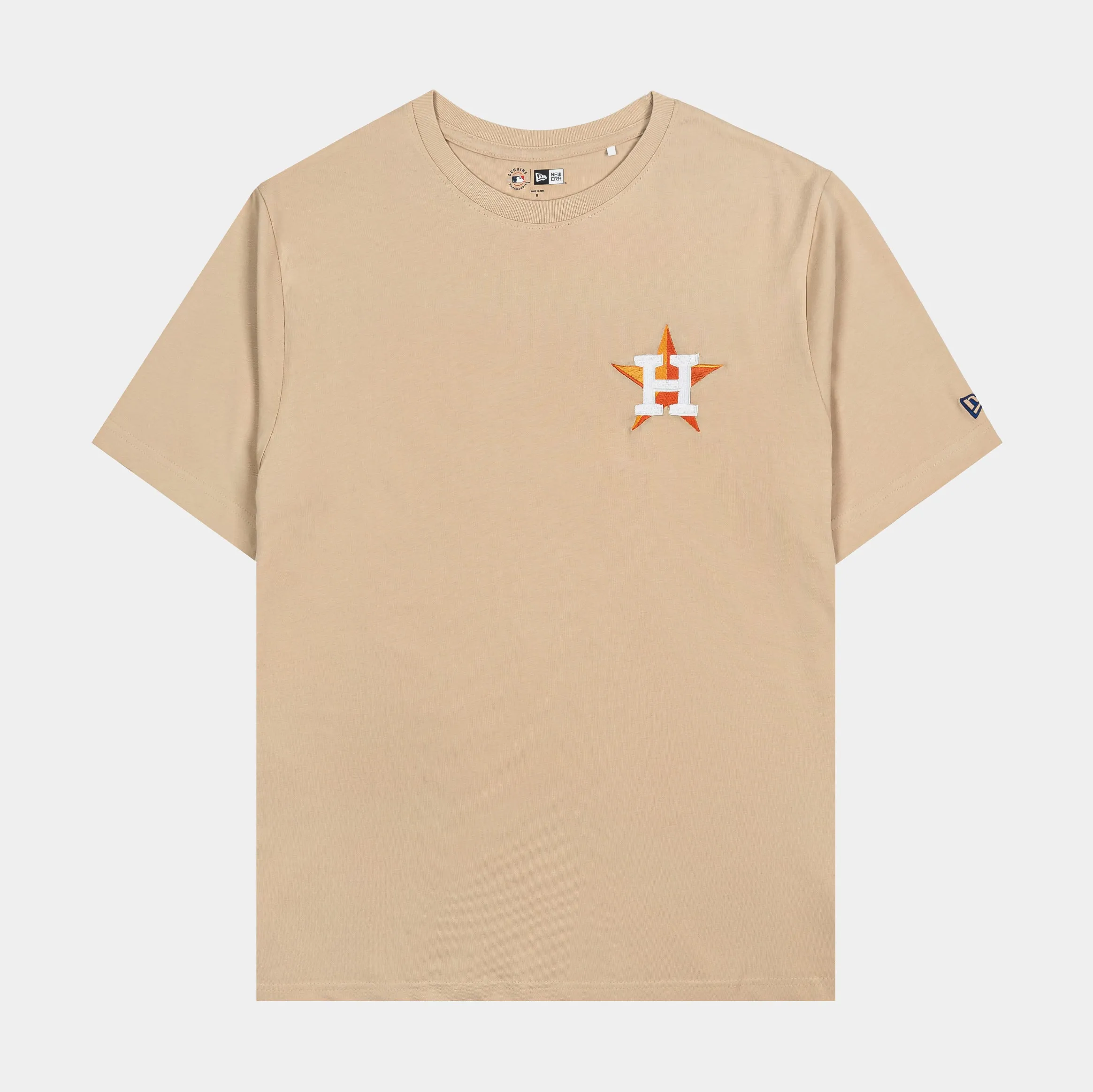 Smooth Look NonIronTechnology Houston Astros Mens Short Sleeve Shirt (Brown/Multi)