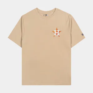 Smooth Look NonIronTechnology Houston Astros Mens Short Sleeve Shirt (Brown/Multi)