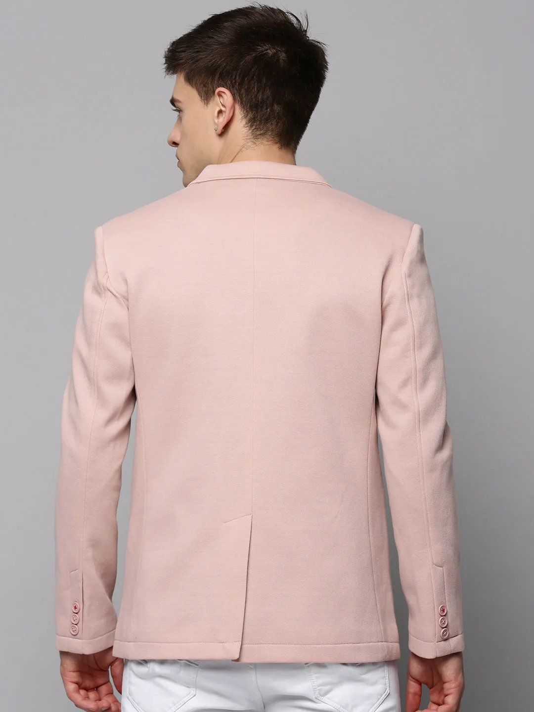 Day To Day Men's Pink Single-Breasted Blazers