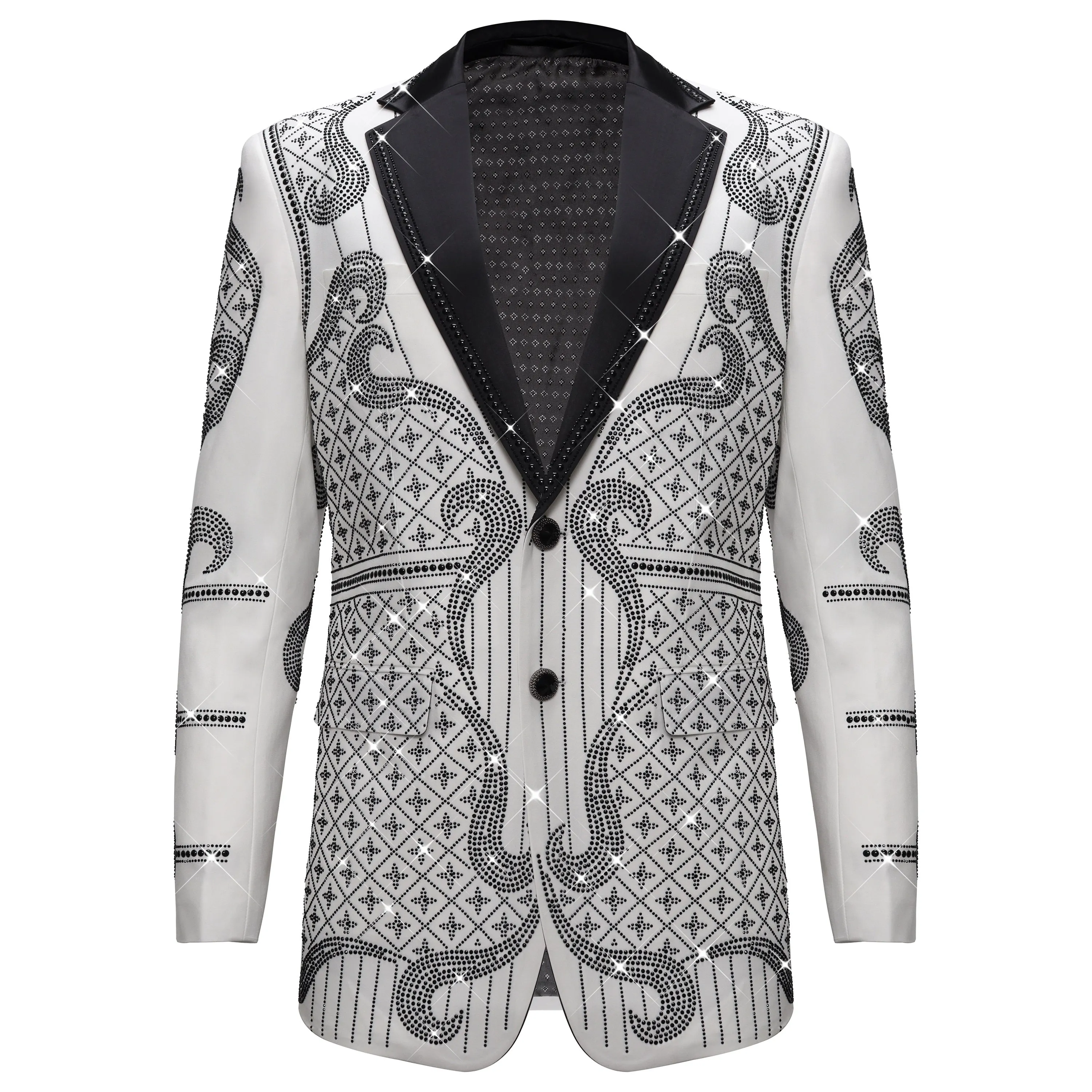 Timeless Tailor Blazer WHITE/BLACK Pattern Print Insulated Layer