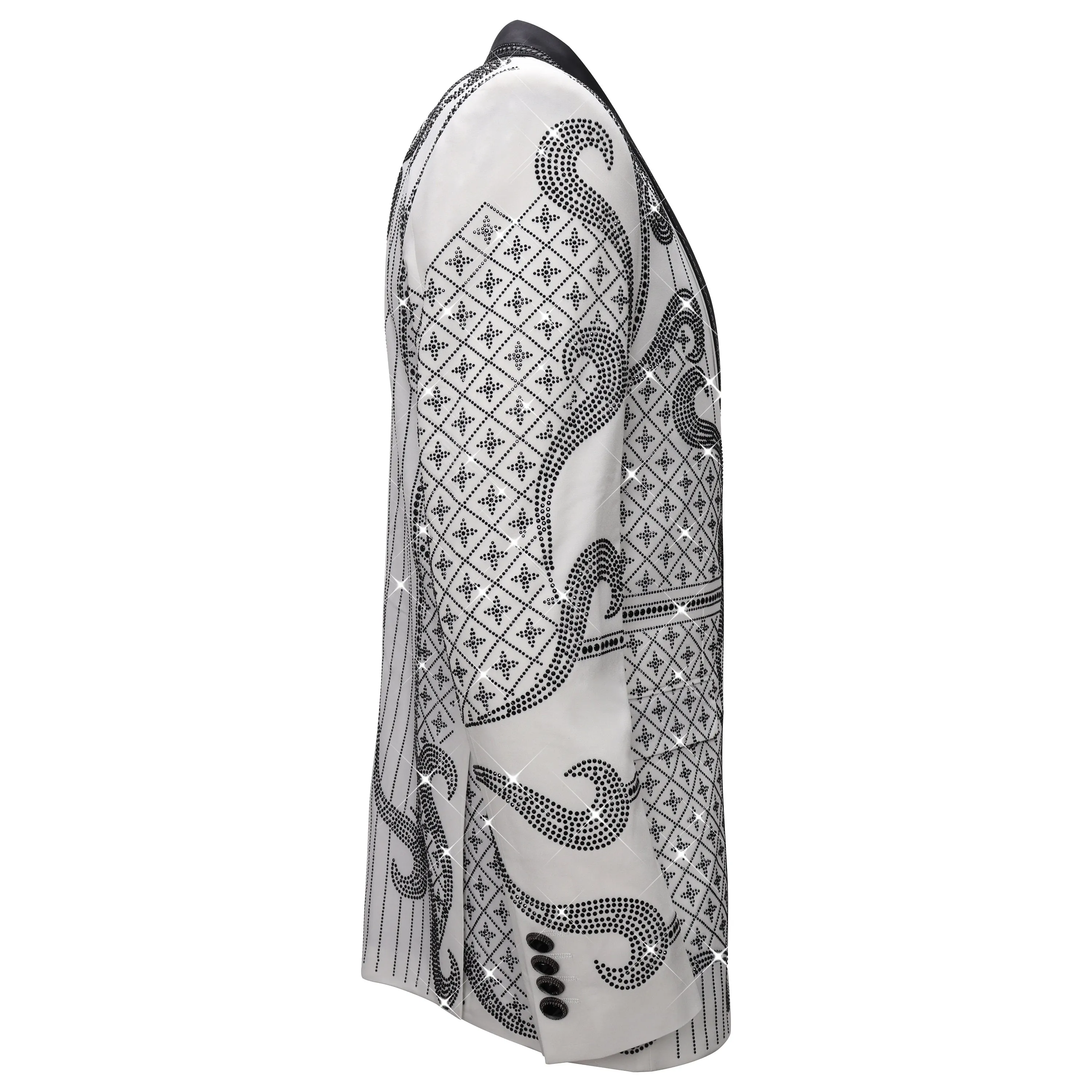 Timeless Tailor Blazer WHITE/BLACK Abrasion Resistant Panels Cold Ready Look