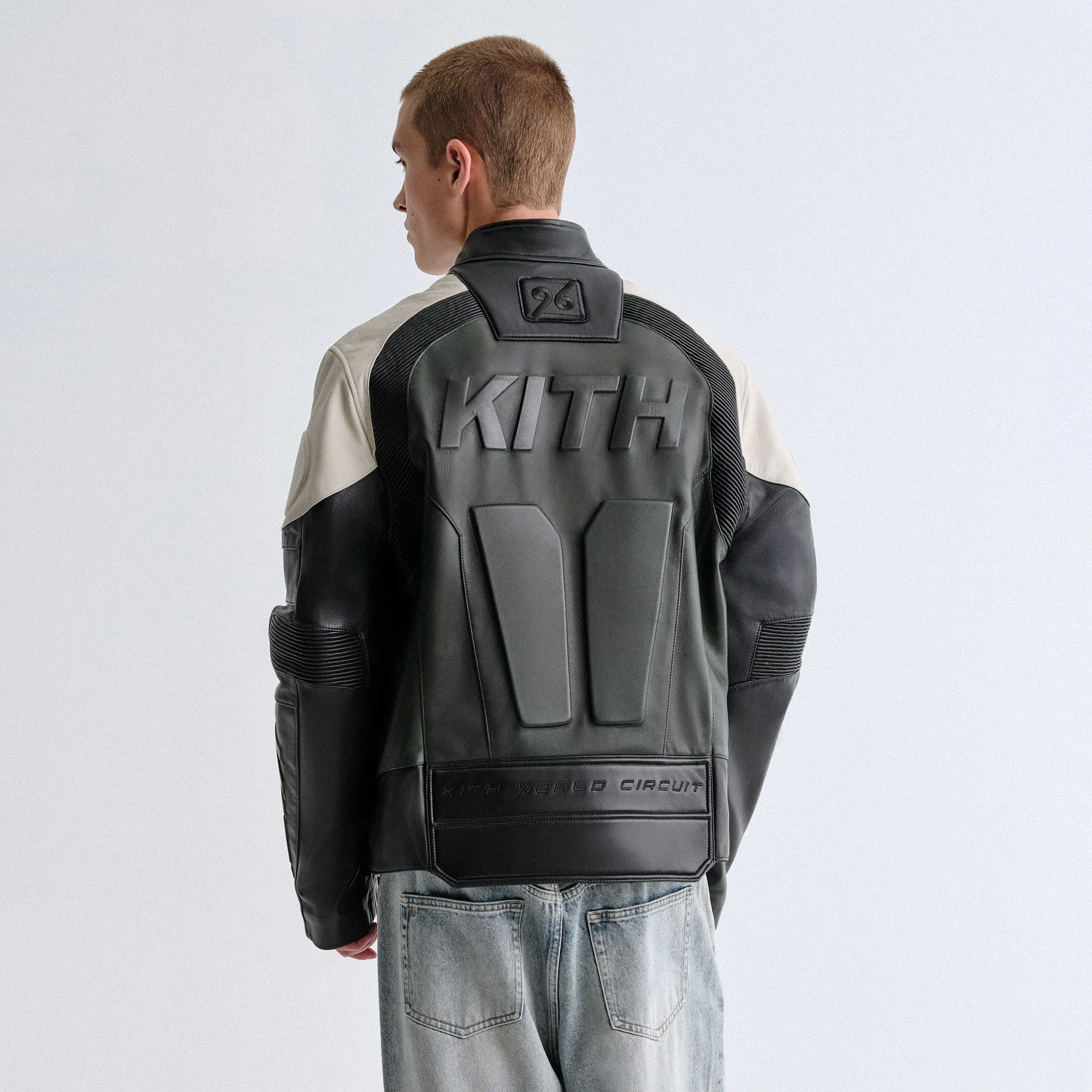 Kith Leather Wayne Moto Jacket - Stadium Four Way Stretch Material
