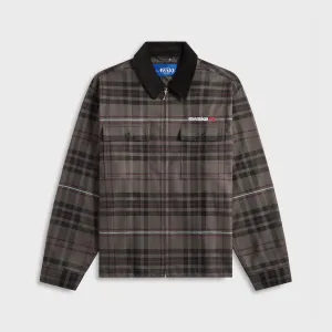 Awake NY Plaid Flannel Shirt - Brown Neutral Look Shock Absorbent Padding