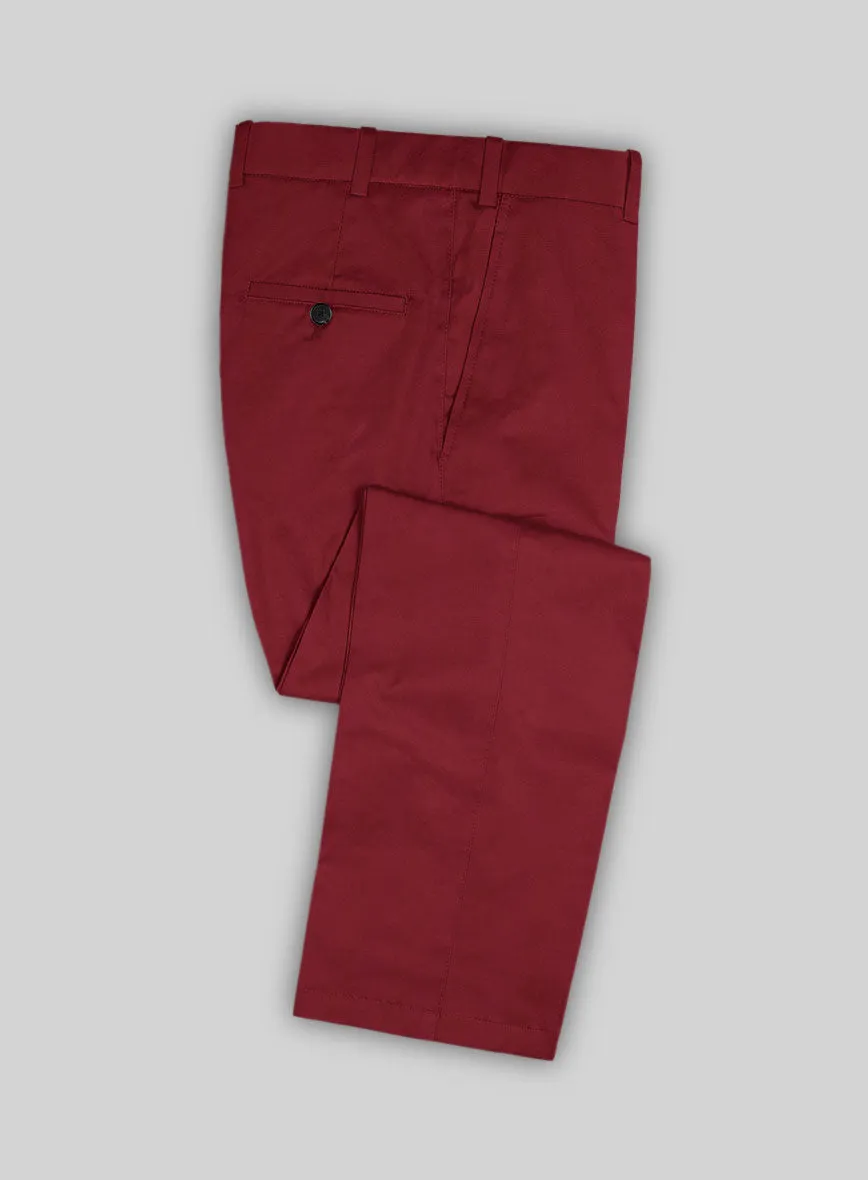 Breathable Layer Italian Wine Cotton Pants