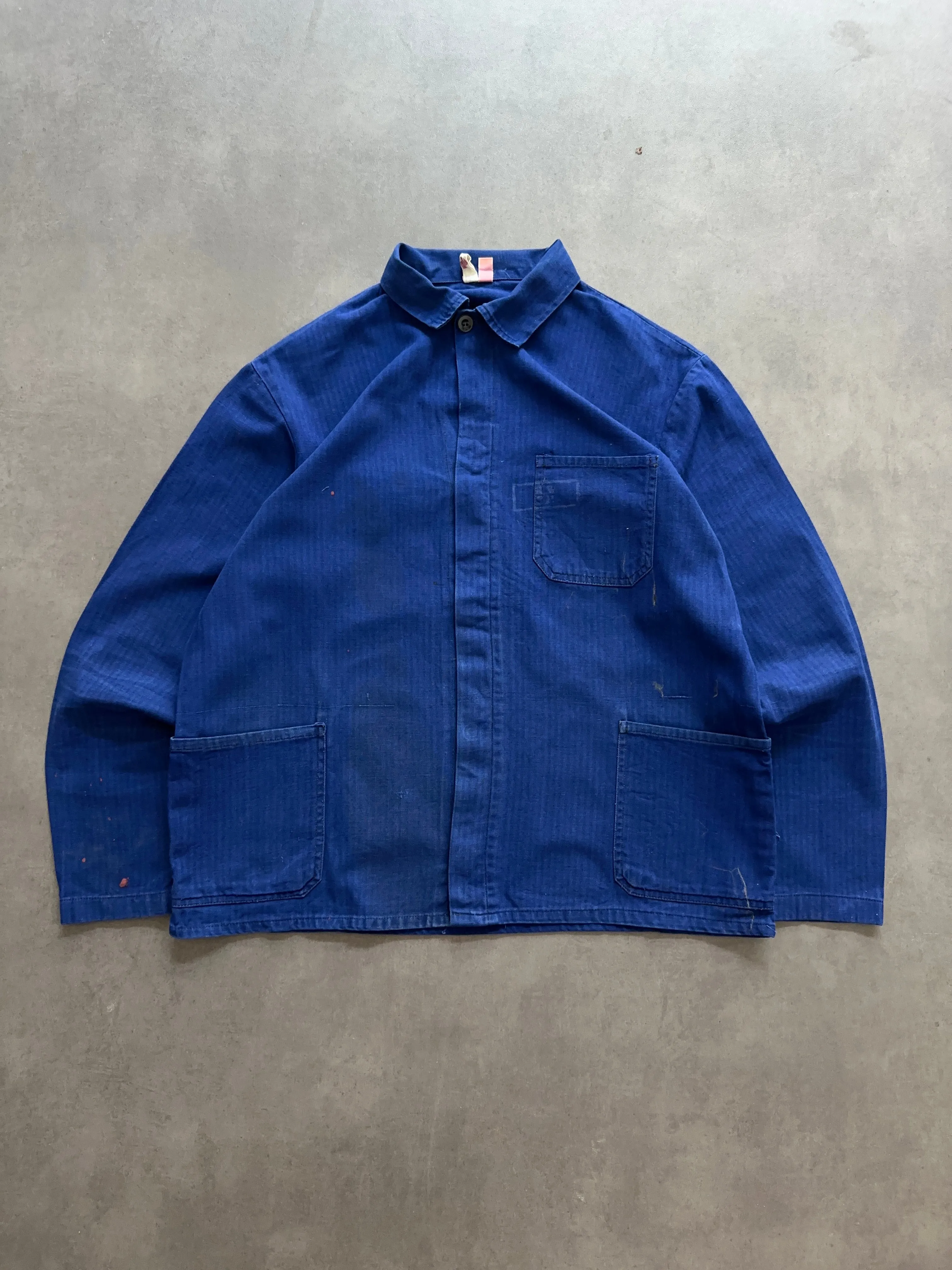 1990s French Shirt (M) Floral Motif Lightweight Weave