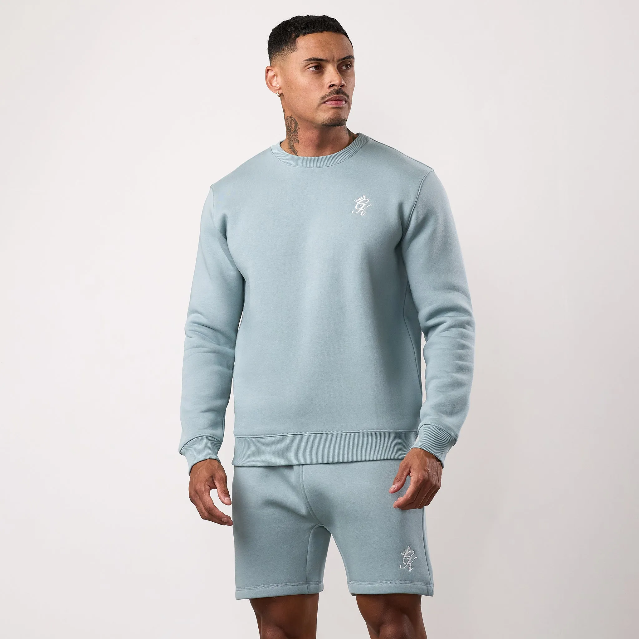 City Cool Gift worthy Gym King Fundamental Fleece Crew - Smoke