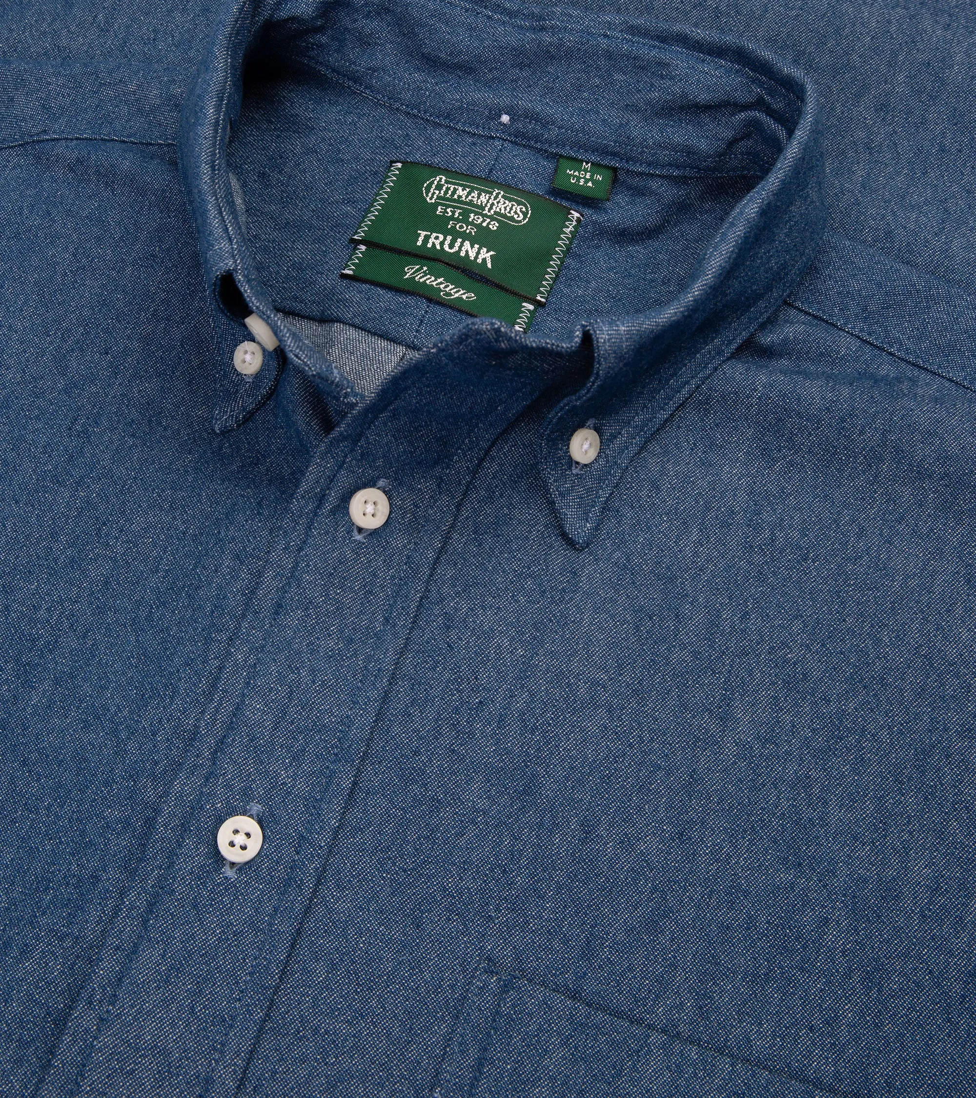 Standalone Option Festival Fashion Gitman Vintage Denim Shirt: Light Blue