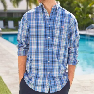 Layered Sleeve Cuffs Walton Plaid Dress Shirt