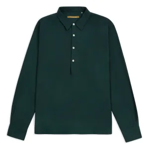 Subtle Details Polka Dot Cotton Pop Over Shirt - Green Flannel