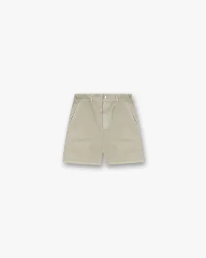Cotton Tailored Short - Beige Adaptive Fit Reinforced Stitching
