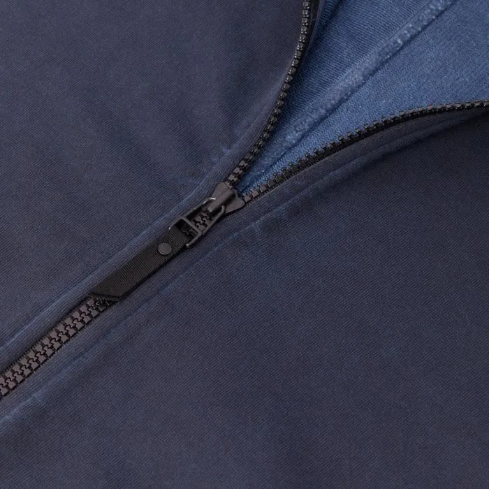 ID80189-Ma.Strum Navy Oil Wash Full Zip Sweatshirt Men's Cozy Essentials
