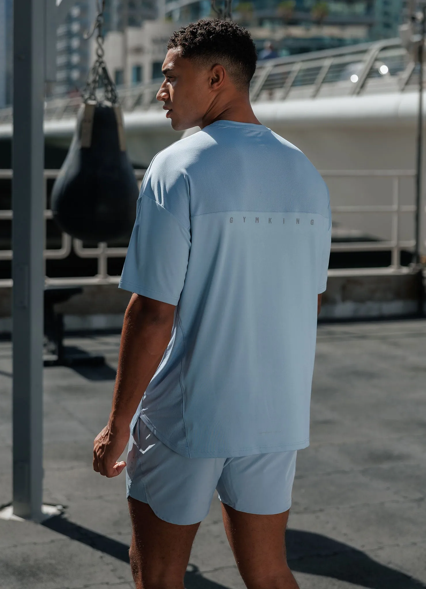 Gym King Purpose Tee - Dusk Blue Elderly clothing