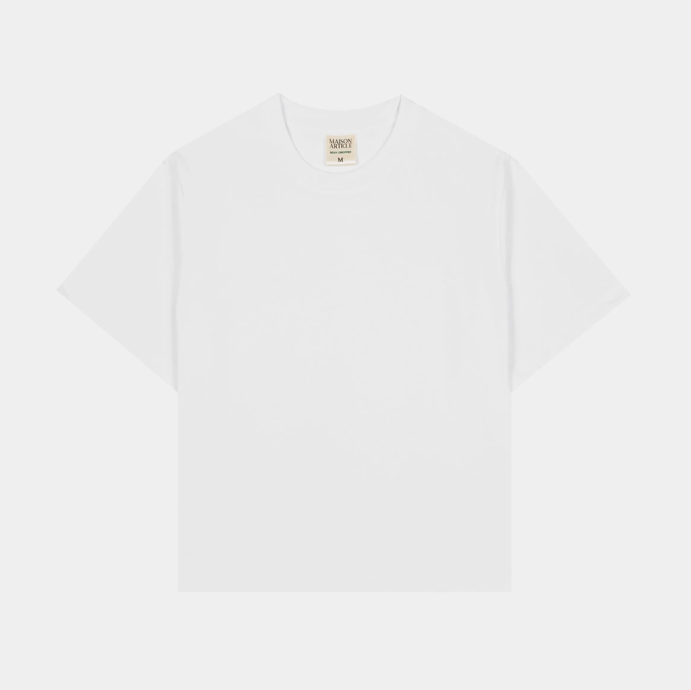 Cropped Tee Mens Short Sleeve Shirt (White) Outdoor Outfit Style