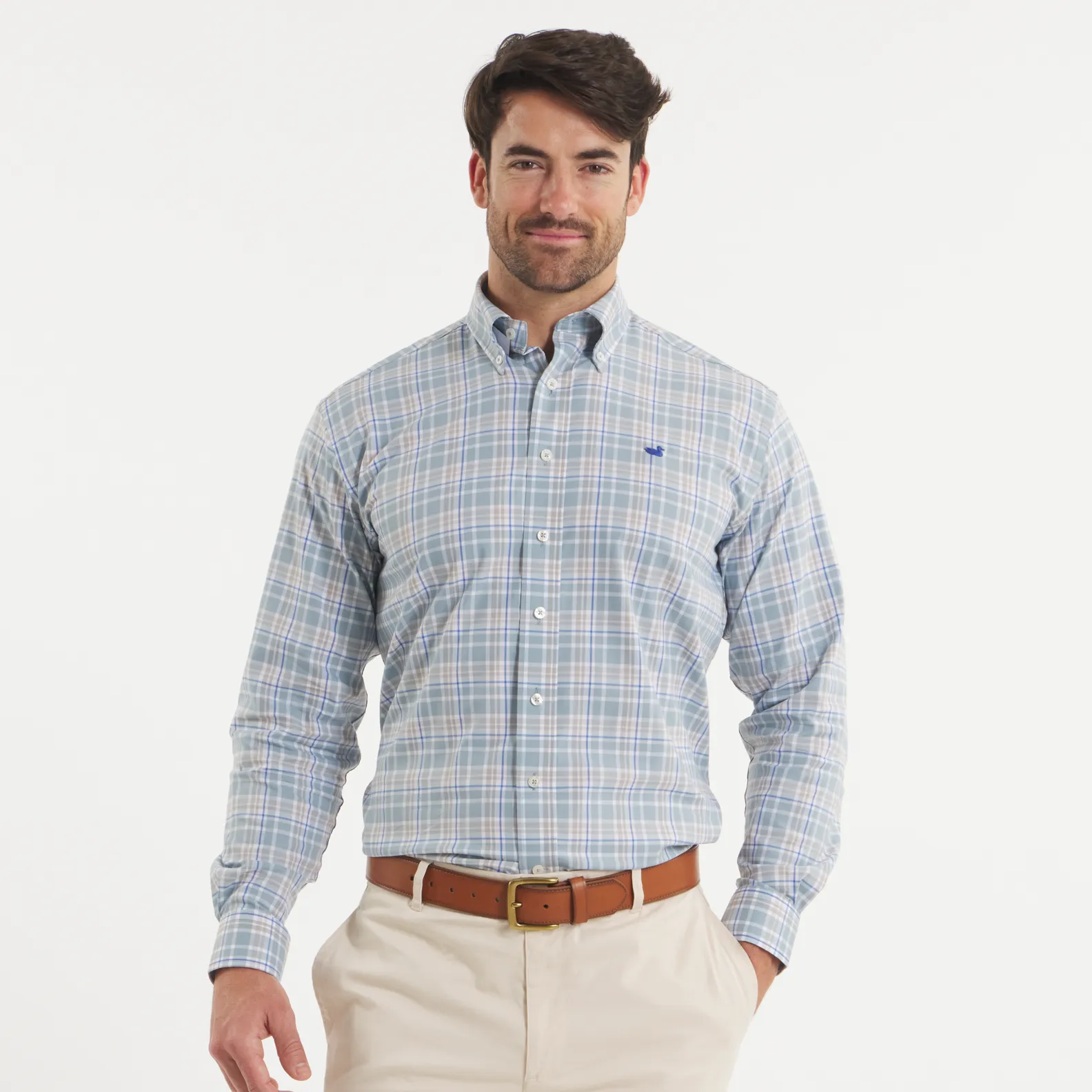 Grainger Performance Plaid Dress Shirt Subtle patterns Chic Comfort