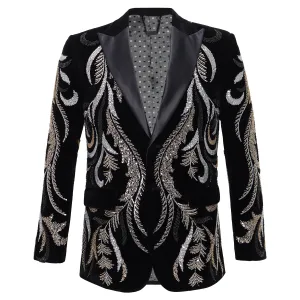 Soft touch finish Crystal Gold Blazer BLACK/GOLD