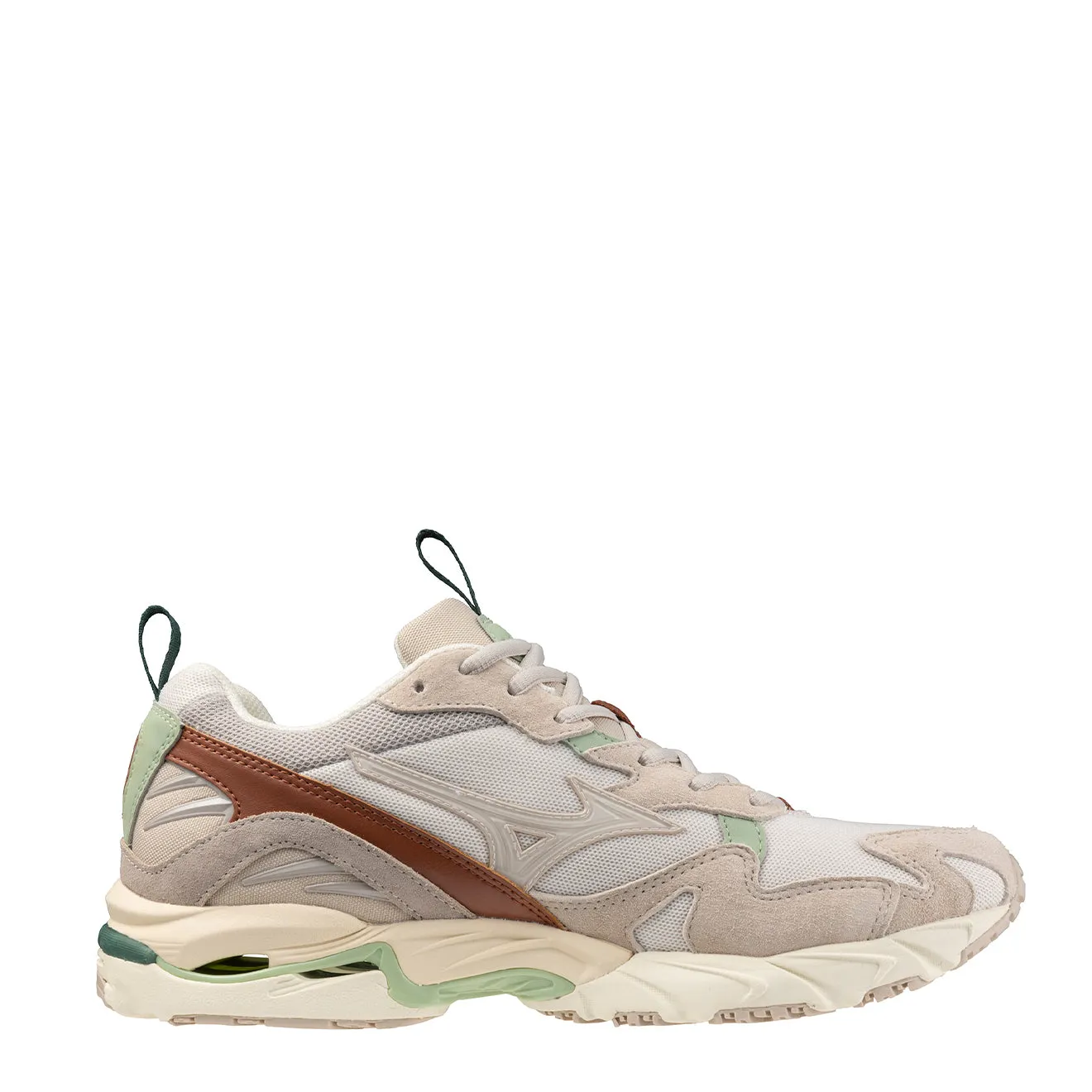 Velvet Rich Mizuno Wave Rider 10 Premium Trainers Silver Cloud / White Sand / White Sand