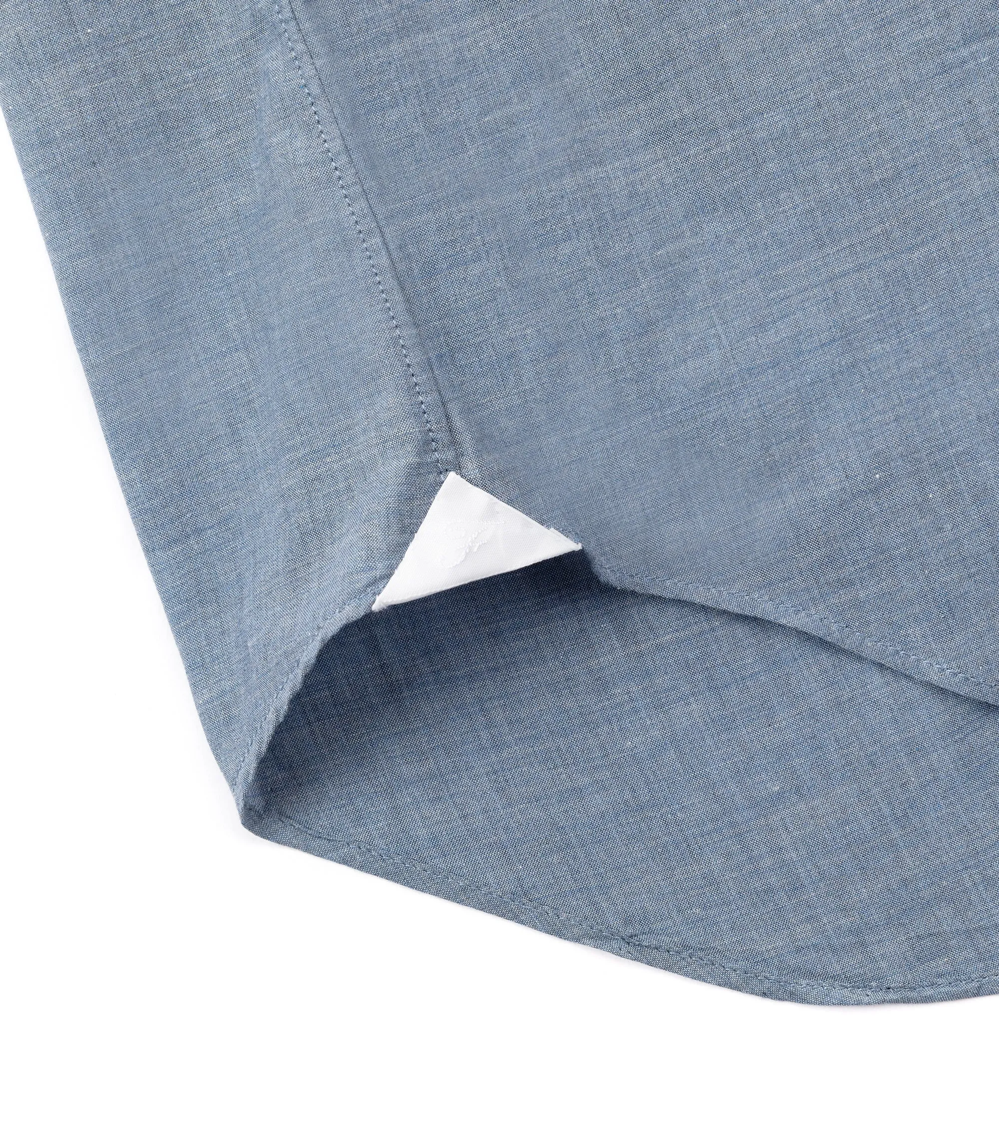 Cozy Wear Finamore for Trunk Milano Eduardo Cotton Chambray Formal Shirt: Blue