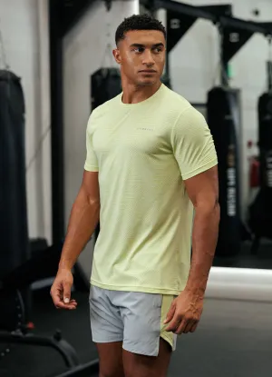 Gym King Geometric Knit Tee - Limelight Spandex Enhanced Elasticity