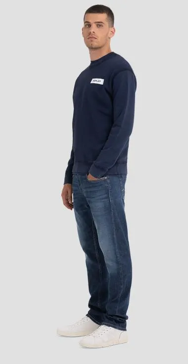 ID60315-Replay Navy Sweatshirt Daily Staple Fashionable Look