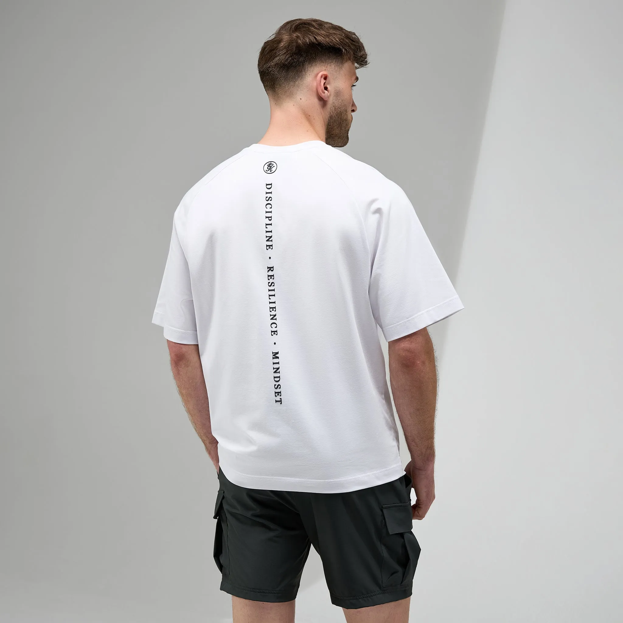Gym King Focus Relaxed Fit Tee - White Non Shrink Material Best Seller
