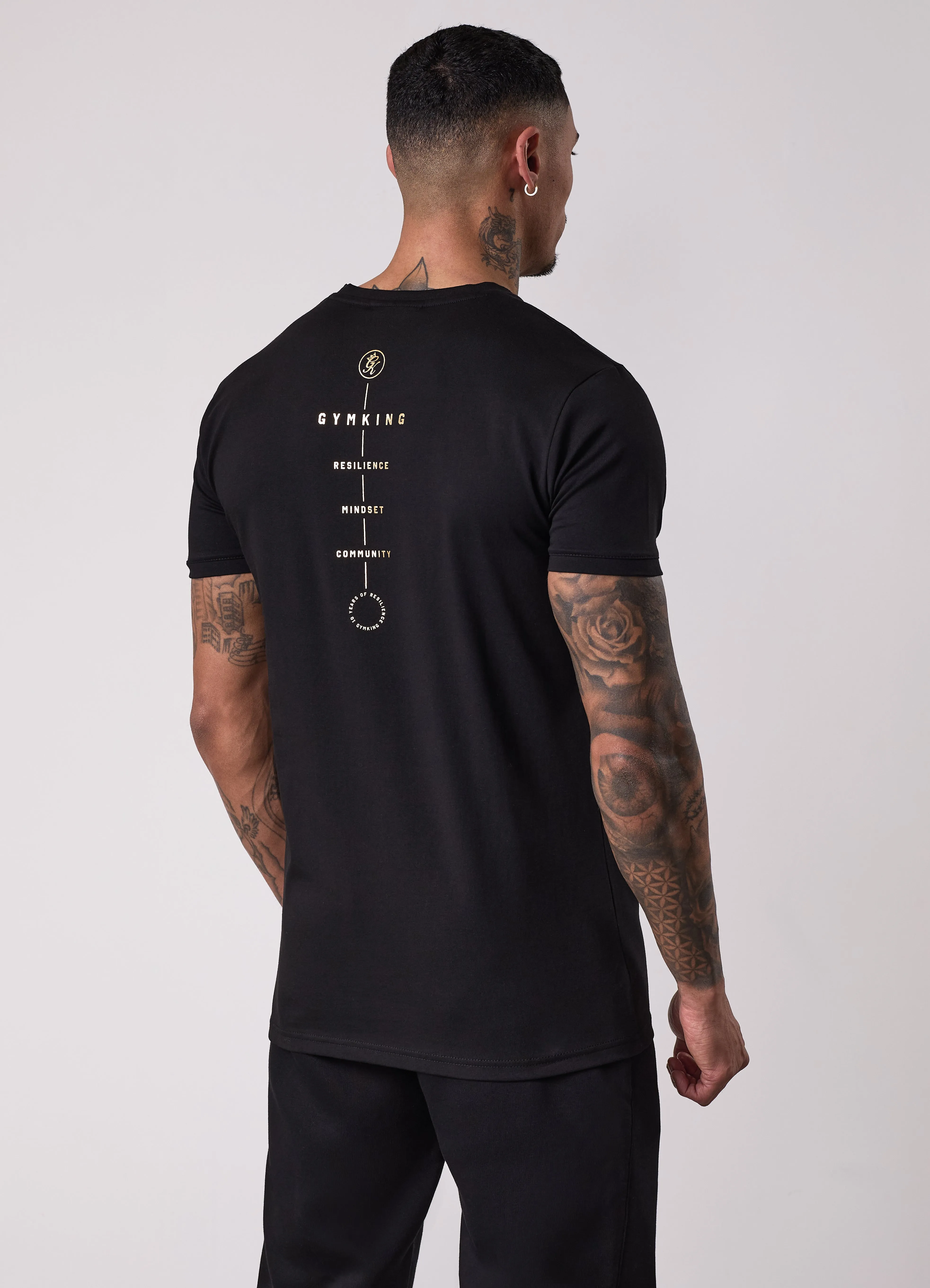Gym King 10 Year Anniversary Tee - Black/Gold Casual Comfort Layer