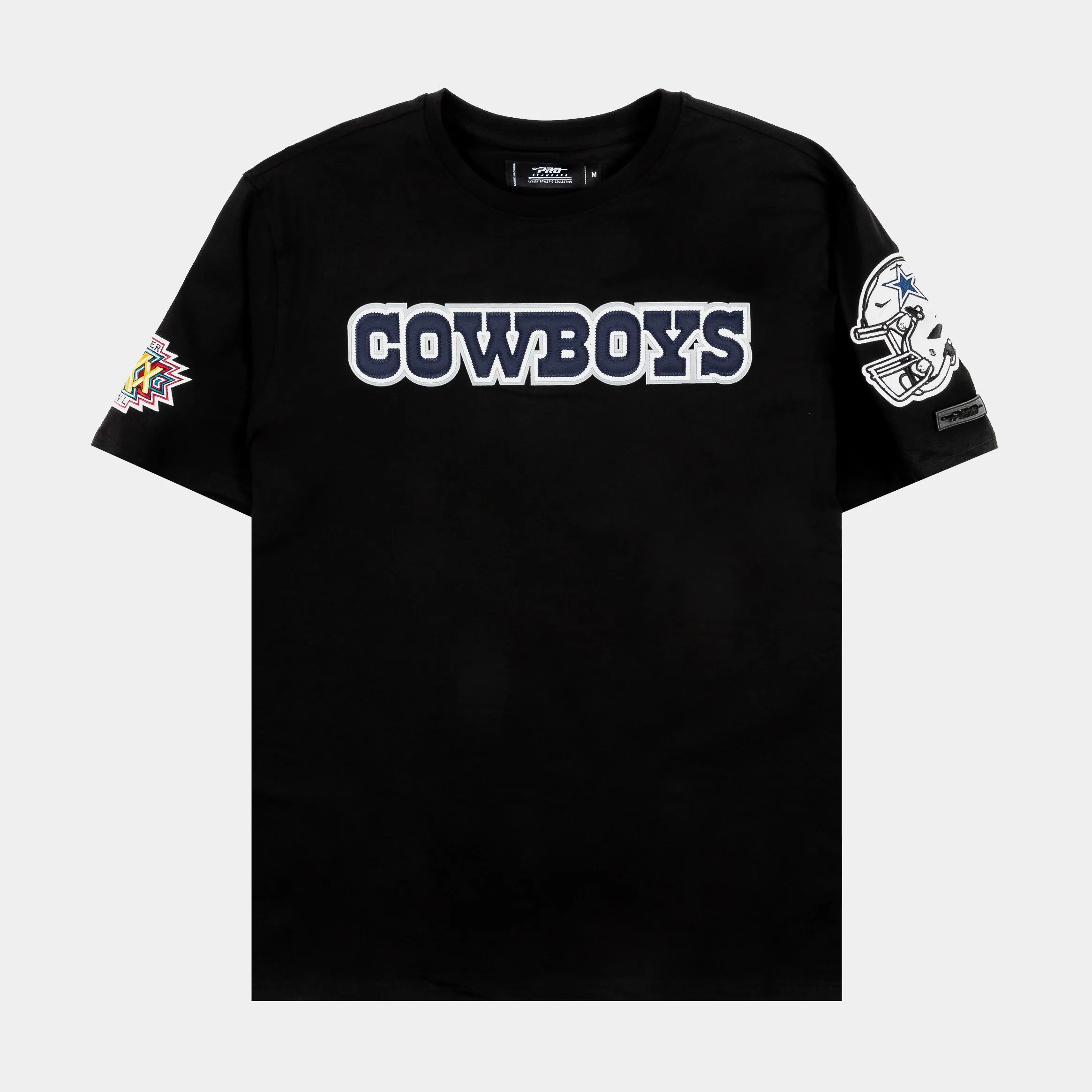 DAllas Cowboys Tackle Twill Mens Short Sleeve Shirt (Black) Comfort Waist