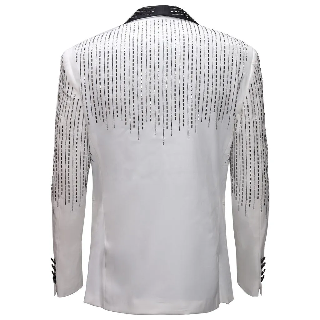 Deluxe Demeanor Blazer WHITE Minimal Aesthetic AbrasionResistantSurface